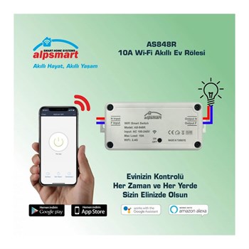 Alpsmart | AS848R Akıllı Wi-Fi Ev Rölesi