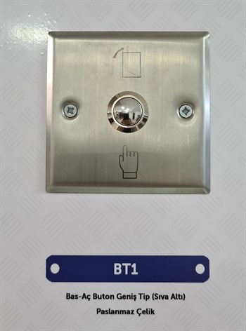 BT1 Kapı Geçiş Butonu METAL KASA Sıva Altı Kullanım