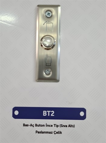 BT2 Metal Dekoratif Sıva Altı Kapı Açma Butonu İNCE TİP 